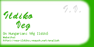 ildiko veg business card